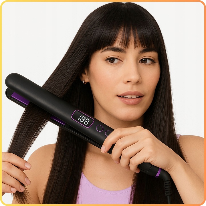 Prostownica do włosów ceramiczna 2w1 Kręci Loki LED Szybkie