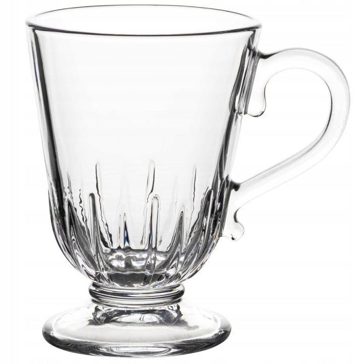 SZKLANKI DO KAWY LATTE ZESTAW 6 SZT SZKLANKA 320 ML KOMPLET Z ŁYŻECZKAMI