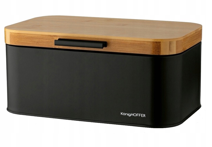 CHLEBAK STALOWY BAMBUSOWY POJEMNIK STALOWY NA BUŁKI CHLEB PIECZYWO BAMBUS