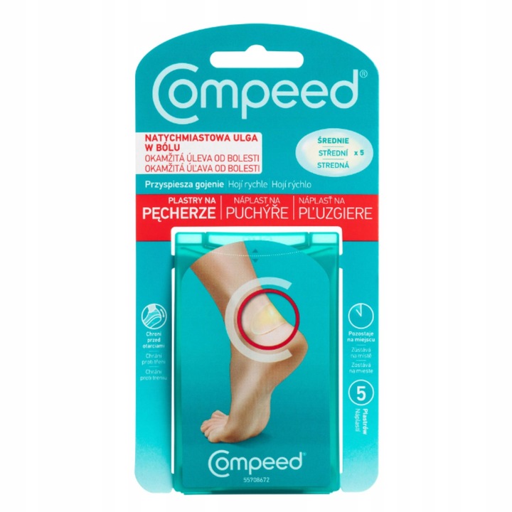 COMPEED Plastry na pęcherze średnie 5 szt.