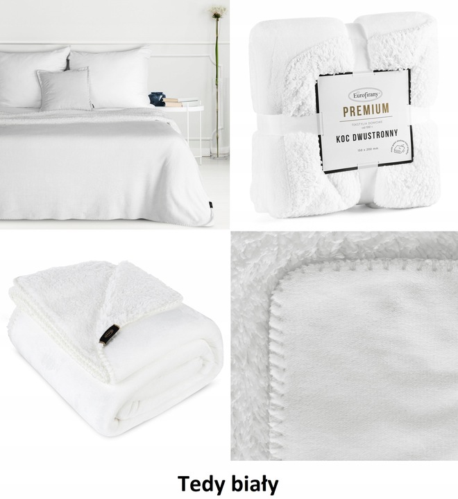 Koc Dwustronny 170x210 Polar Bukla Eurofirany Sherpa Baranek Na Prezent