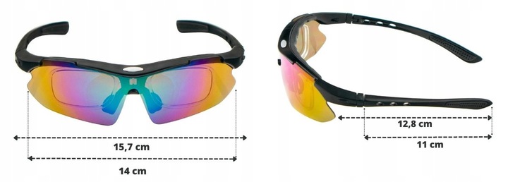 Okulary Sportowe z Polaryzacją + 5 Szkieł