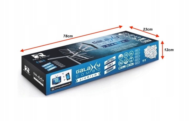 ANTENA TV NAZIEMNEJ KIERUNKOWA COMBO VHF UHF DVB-T2 4K Filtr LTE
