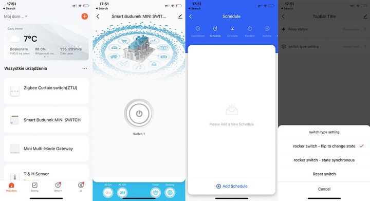 PRZEKAŹNIK WIFI TUYA Włącznik dopuszkowy 16A Smart Life Sterownik światła