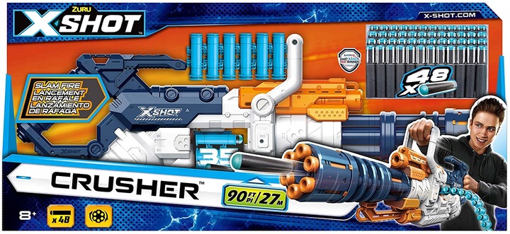 X-SHOT KARABIN CRUSHER MINIGUN + 30 STRZAŁEK NERF