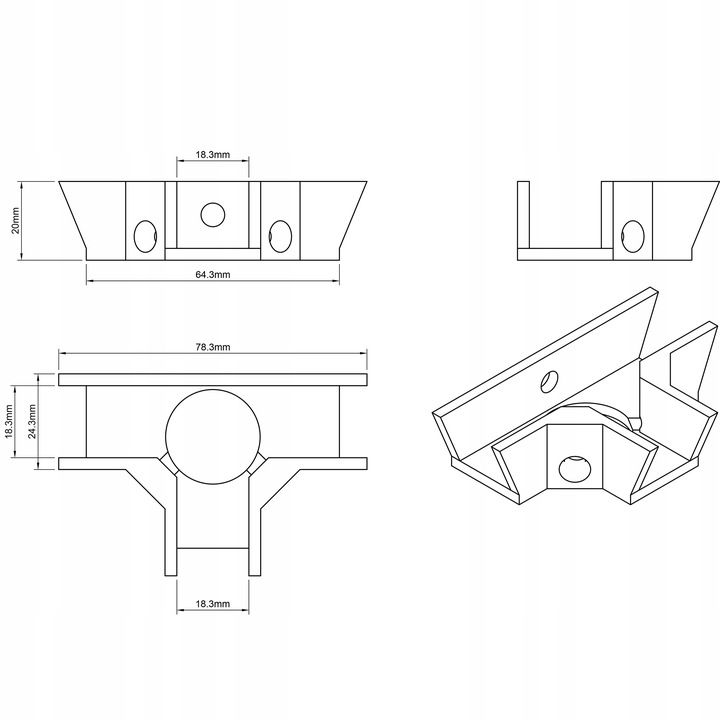 UCHWYT STOLARSKI KĄTOWY TRZECIA RĘKA TYPU T PROSTOPADŁY 90°