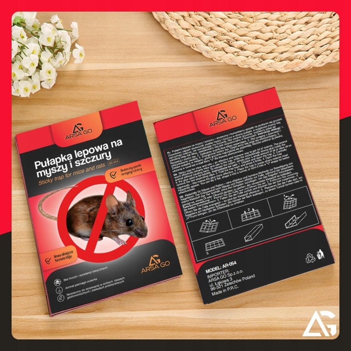 60x PUŁAPKA NA MYSZY SZCZURY MYSZOŁAPKA SILNY KLEJ MOCNA ŁAPKA LEP