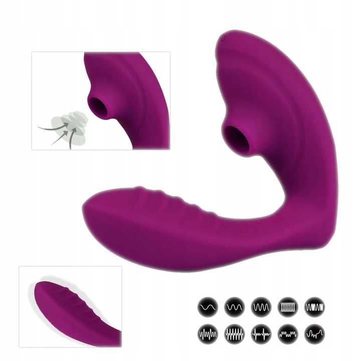 WIBRATOR SSĄCY CIPKĘ, MASAŻER MOTYLEK Z PENISEM, STYMULATOR ŁECHTACZKI