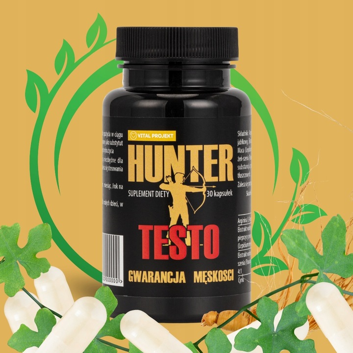 HUNTER TESTO TABLETKI NA POTENCJĘ EREKCJĘ LIBIDO POZIOM TESTOSTERONU WZWÓD
