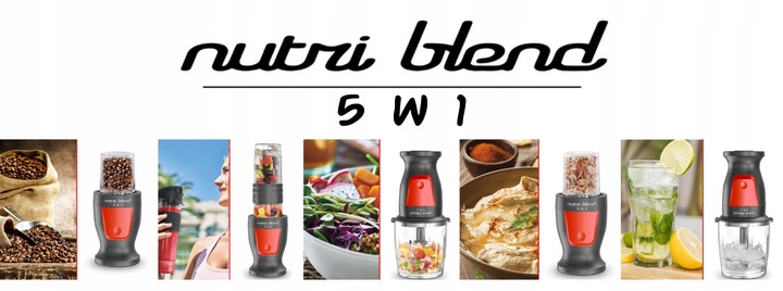 BLENDER 5 w 1 KIELICHOWY KALORIK DO SMOOTHIE KOKTAJLI 2 KUBKI 300W 2