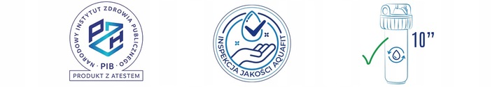Komplet Wkładów do Filtrów Wody 10" na Cały Dom 3 stopnie filtracji AQUAFIT