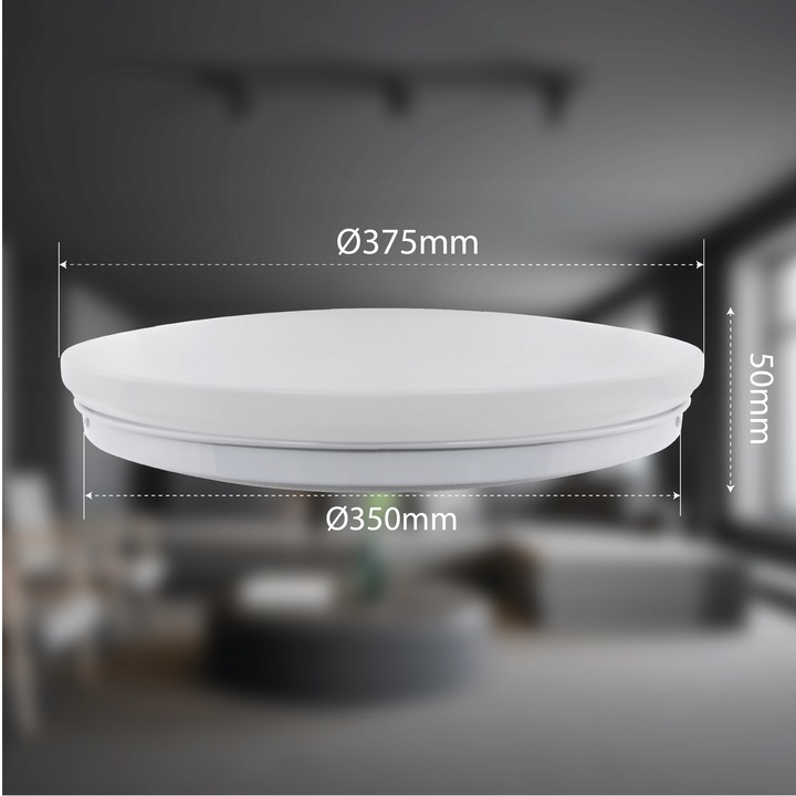 LAMPA DO ŁAZIENKI PLAFON ŁAZIENKOWY LED 24W IP44