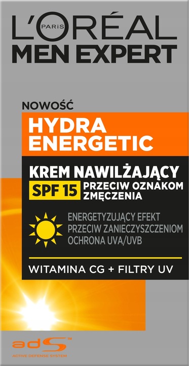 Krem Do Twarzy Męski Loreal Men Expert Hydra Energetic Z SPF15 50ml