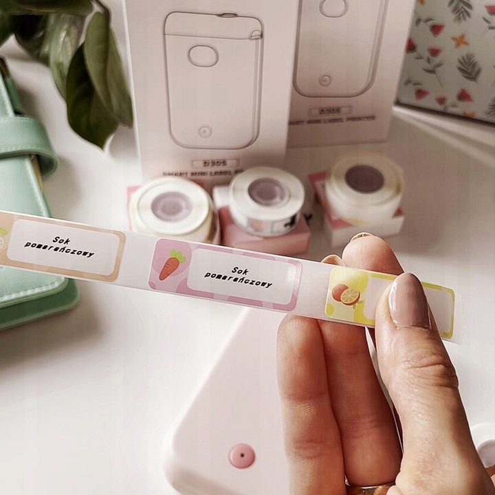 Mini drukarka Phomemo D30 etykiet samoprzylepnych taśma naklejki bluetooth