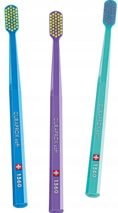 3 x SZCZOTECZKA CURAPROX 1560 SOFT MIĘKKIE ECO PACK CZYSTE ZĘBY