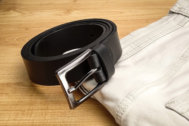 PASEK MĘSKI SKÓRZANY GRACIO DO SPODNI SKÓRA DŁUGOŚĆ PASKA 150 CM PREZENT