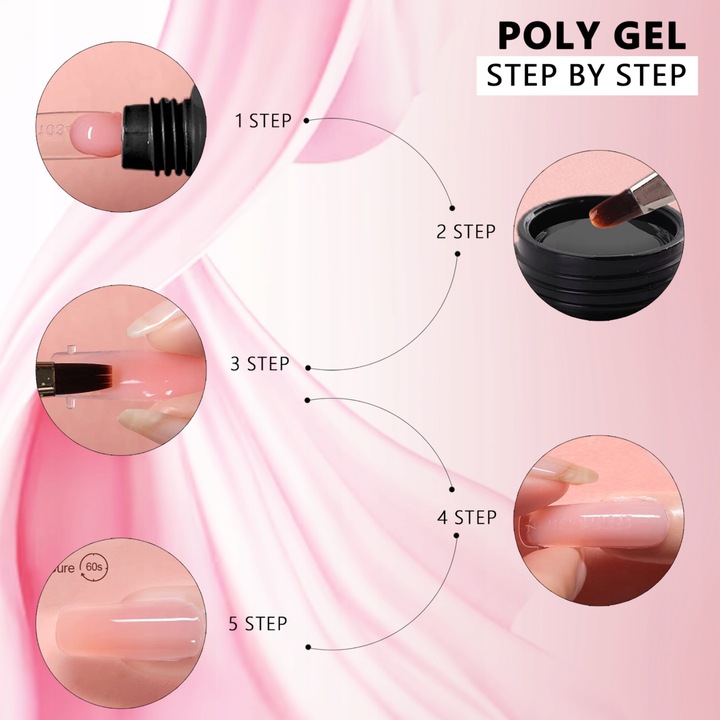 ZESTAW AKRYLOŻEL 30ml + DUAL FORMY 100szt + PĘDZELEK + LIQUID DO PAZNOKCI