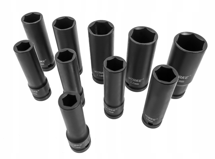 NASADKI UDAROWE 1/2 DŁUGIE ZESTAW NASADEK UDAROWYCH KLUCZY NASADOWYCH 10-24