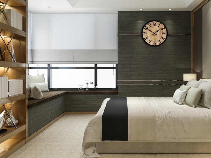 Zegar ścienny drewniany Dębowy BERLIN 33 cm cichy