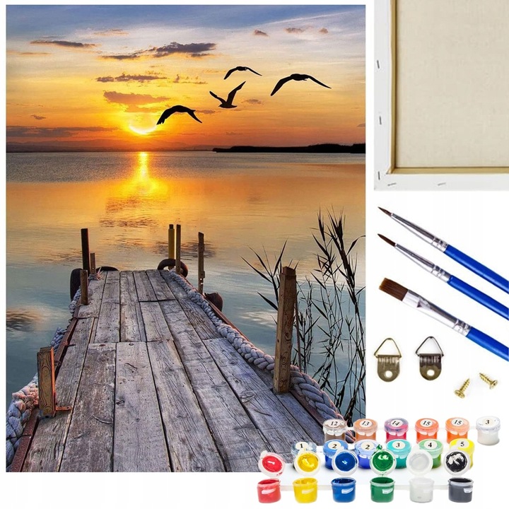 MALOWANIE PO NUMERACH OBRAZY DO MALOWANIA PREZENT OBRAZ KREATYWNY 40X50