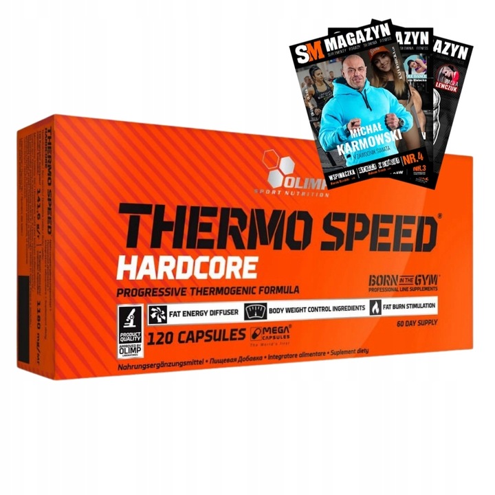 OLIMP THERMO SPEED HARDCORE 30 kaps SPALACZ TŁUSZCZU ODCHUDZANIE METABOLIZM