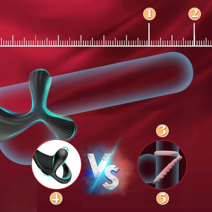 Wielofunkcyjny wibrator prostaty APP Triangle Ring