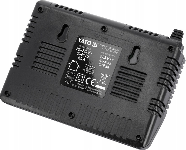 INTELIGENTNA PODWÓJNA ŁADOWARKA 18V (2,4-4,5A) YATO YT-828501