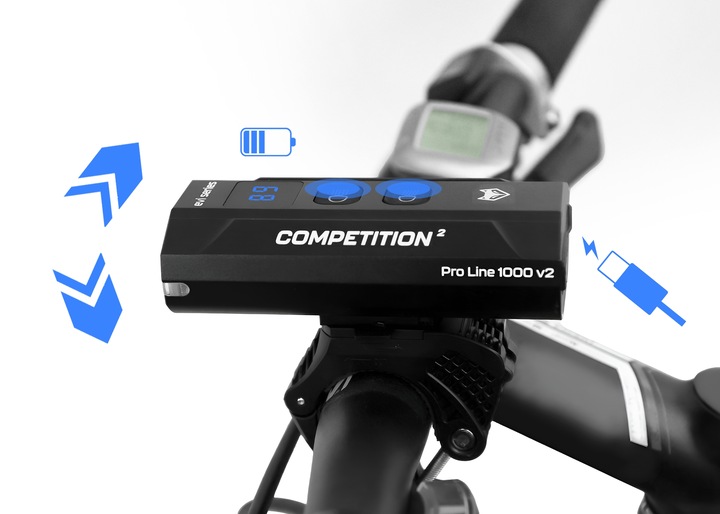 LAMPKA ROWEROWA MOCNE ŚWIATŁO LED przód tył latarka AKUMULATOR USB-C ROWER