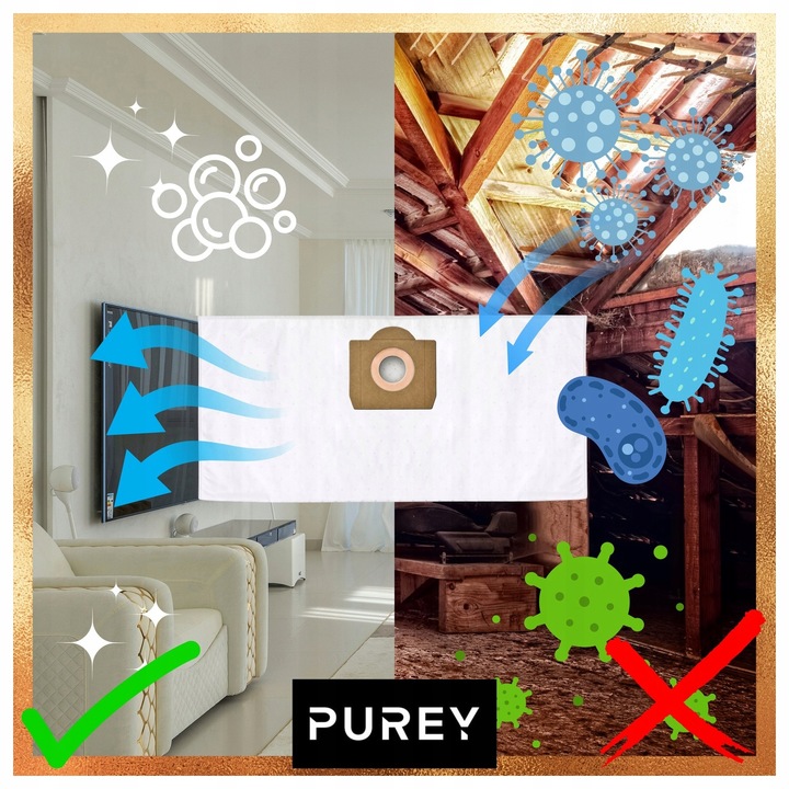 Worki do odkurzacza Karcher WD3 WD2 KWD3 SE4 SE4001 z filtrem PUREY 10