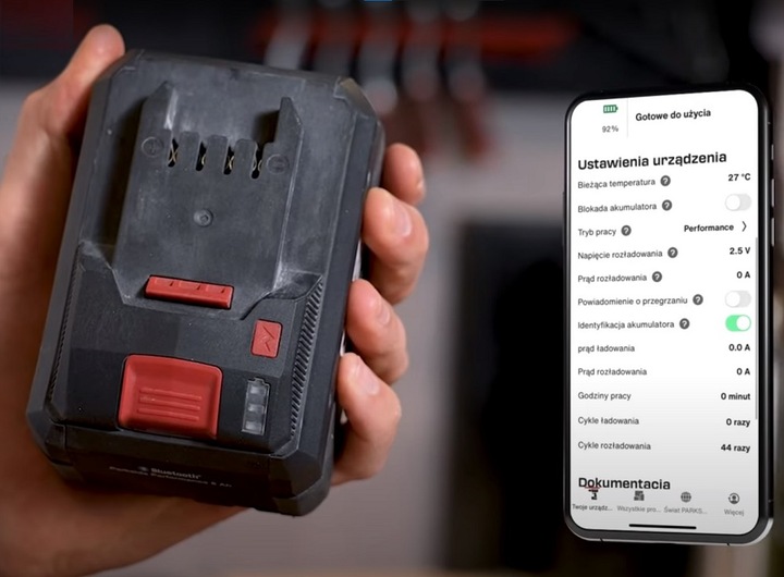 Akumulator Bateria PARKSIDE PERFORMANCE Smart 8Ah 20V PAPS 208 A1