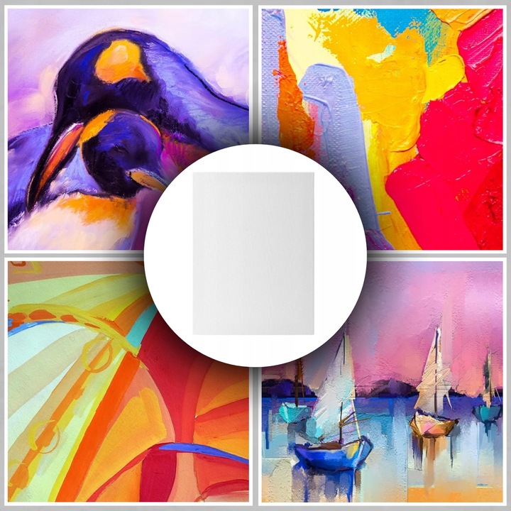 PŁÓTNO MALARSKIE DO MALOWANIA PODOBRAZIE BAWEŁNIANE 10szt 30x40 cm zestaw