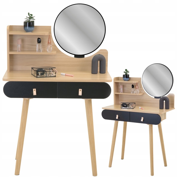 Toaletka z lustrem kosmetyczna skandynawska