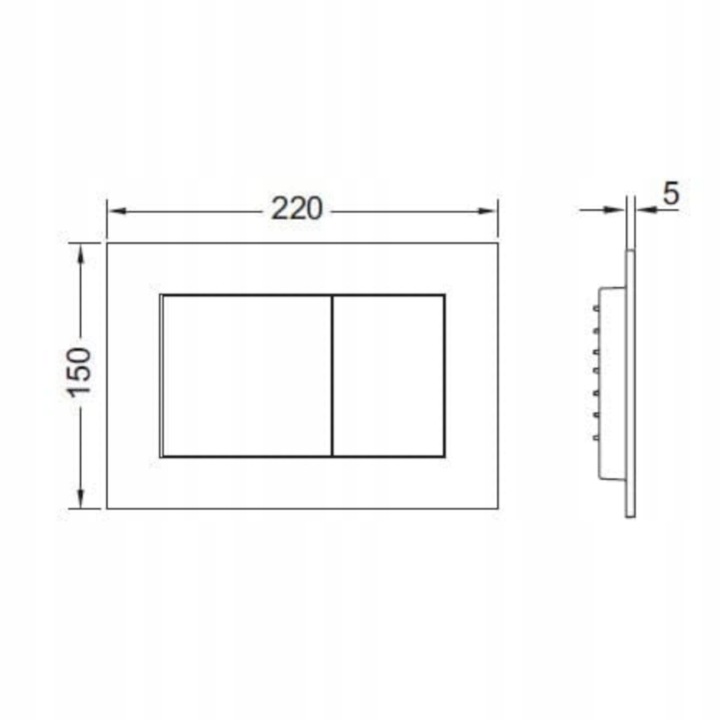 Przycisk spłukujący do WC Tece Base czarny mat 9.240.723