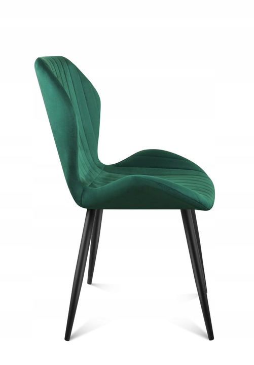 Krzesło welurowe tapicerowane MARK ADLER zielone do jadalni salonu