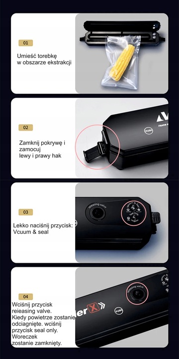 Zgrzewarka próżniowa do pakowania próżniowego żywności 10 szt worków