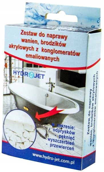 Zestaw do naprawy wanien i brodzików - Hydrojet - akryl papier pasta