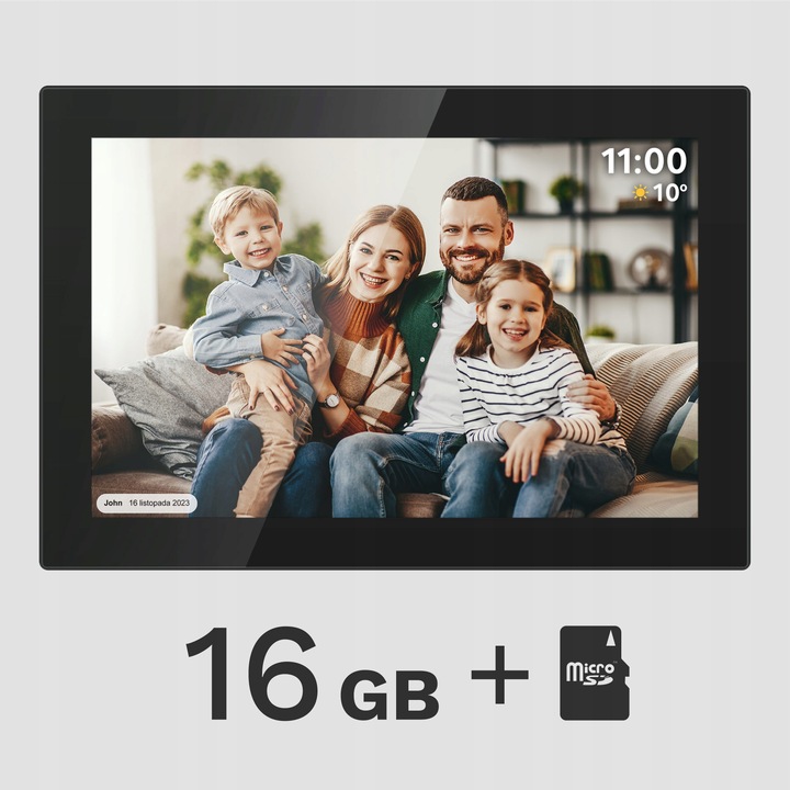 Cyfrowa ramka Kruger&Matz na zdjęcia FRAMEO Wi-Fi 10,1" wysoka jakość panel