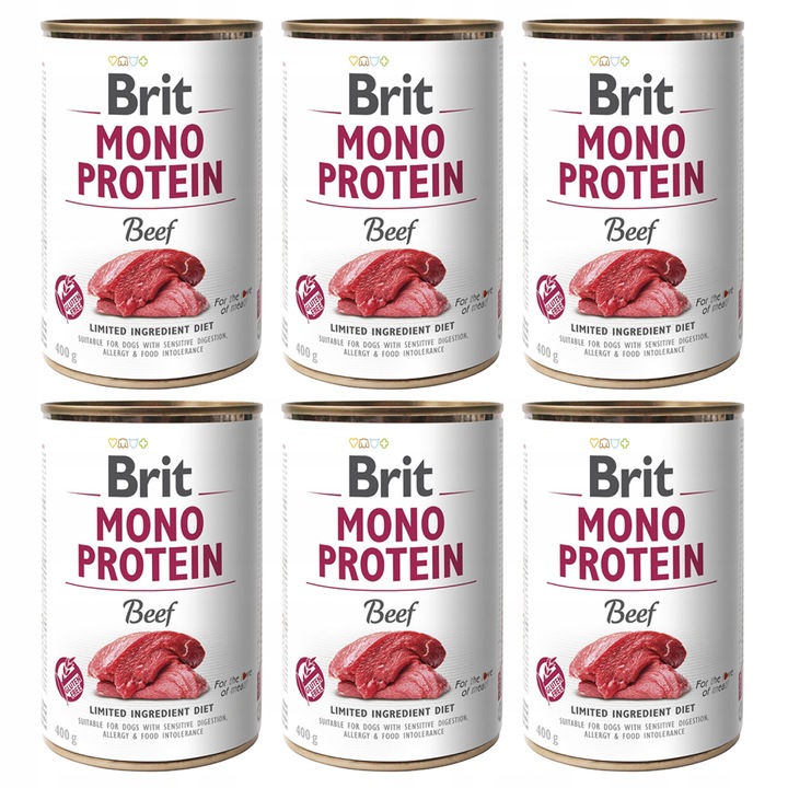 Brit Mono Protein Beef Mokra Karma dla Psa Wołowina 6x400g