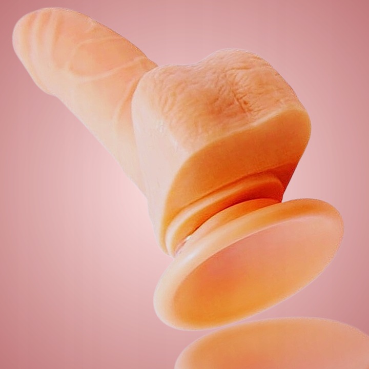 WIBRATOR DAMSKI Z PRZYSSAWKĄ DILDO MASAŻER REALISTYCZNY PENIS + GRATIS ŻEL