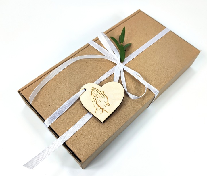 Pamiątka Pierwsza Komunia Święta kartka pudełko P1