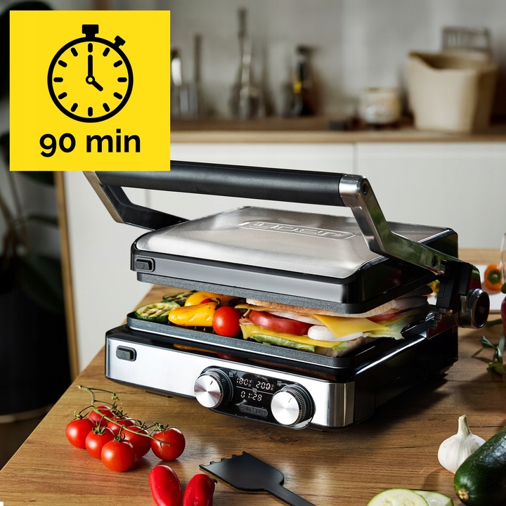 Grill elektryczny Opiekacz do panini Yoer 2000W + Programator czasu i