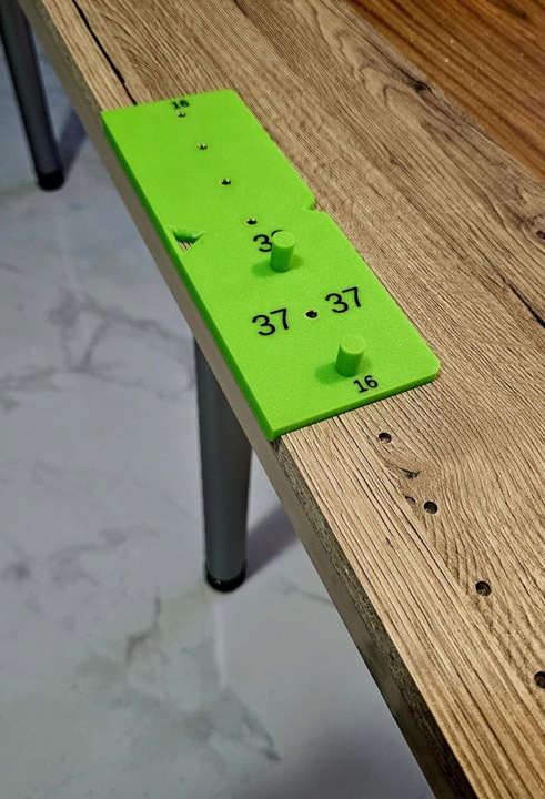 Przymiar do podpórek z regulacją półki 7 x 32mm - Dokładne wiercenie