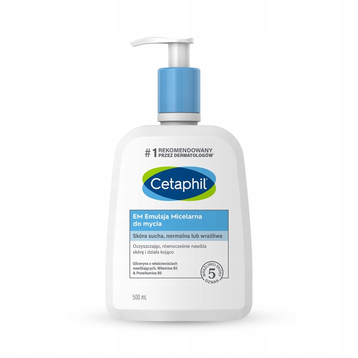 Zestaw Cetaphil EM Emulsja micelarna 500 ml i krem PS
