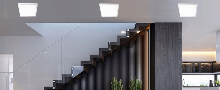 Panel LED Natynkowy Plafon Sufitowy Kwadratowy 36W 40x40 cm Duży Biały