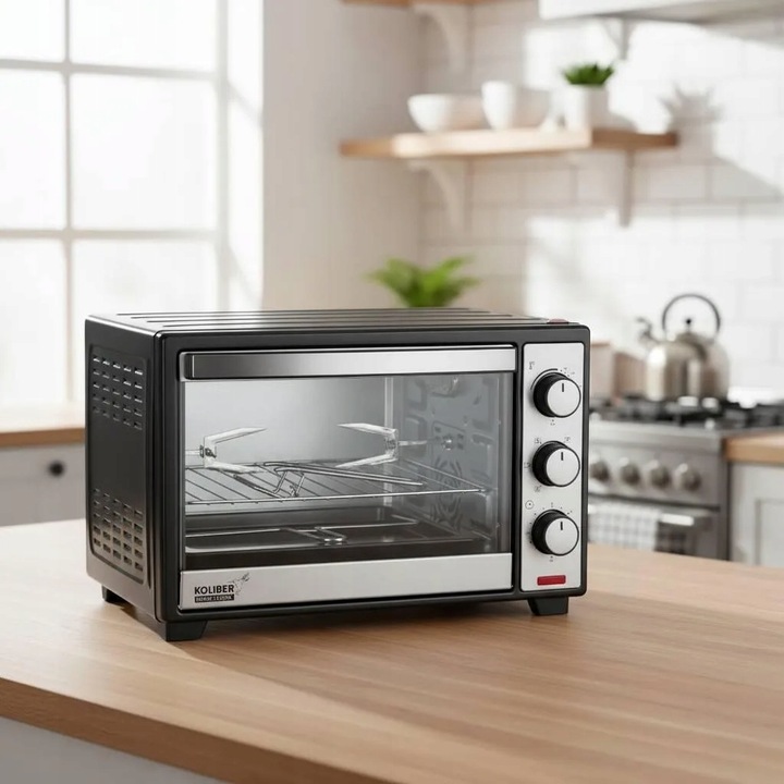 PIEKARNIK ELEKTRYCZNY 25L TERMOOBIEG ROŻNO GRILL WOLNOSTOJĄCY MINI