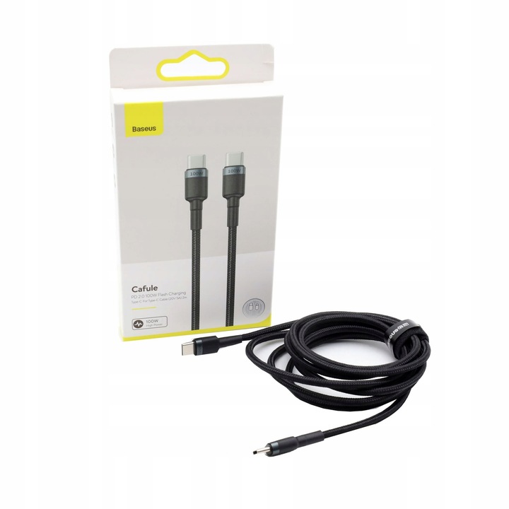 BASEUS MOCNY KABEL PRZEWÓD TYPE-C USB-C QC 3.0 PD 100W 2M SZYBKIE