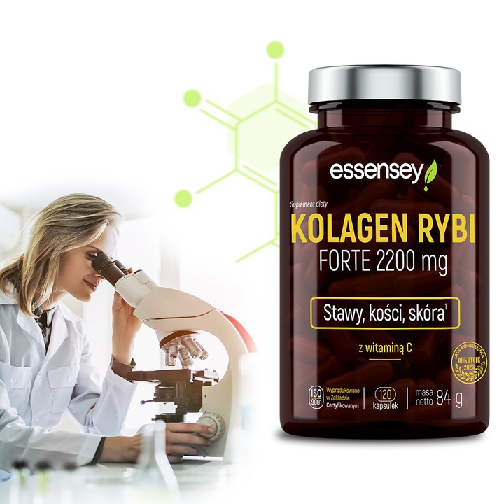 KOLAGEN RYBI FORTE MOCNE STAWY SKÓRA KOŚCI + WITAMINA C COLLAGEN MORSKI