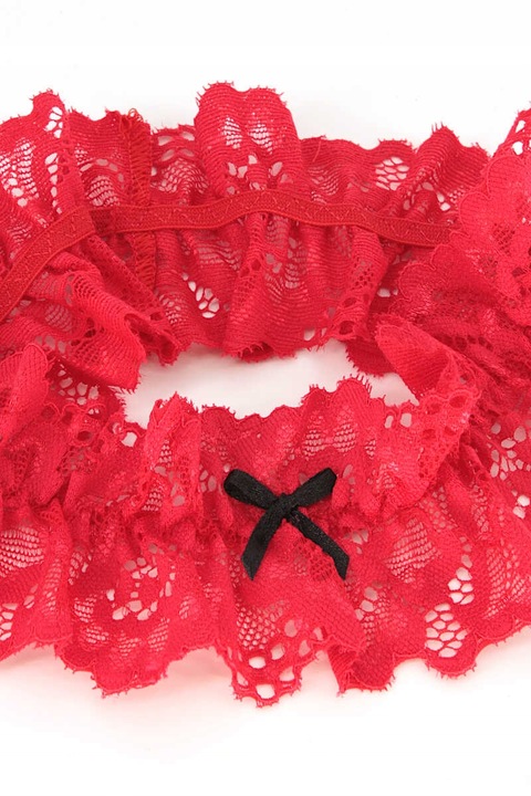 Podwiązka studniówka 069 czerwona polska