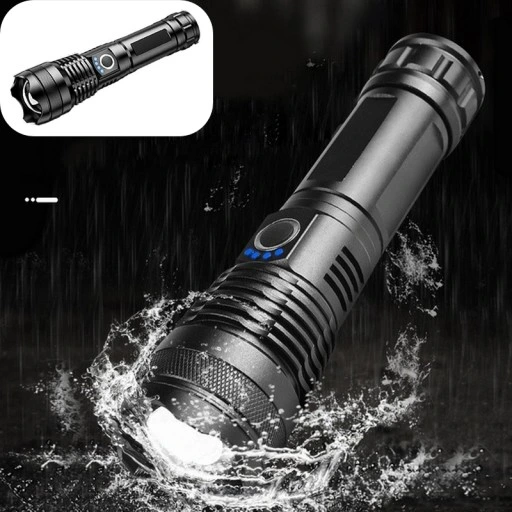 MOCNA LATARKA TAKTYCZNA WOJSKOWA LED cree XHP90 DUŻY AKUMULATOR + USB ZOOM