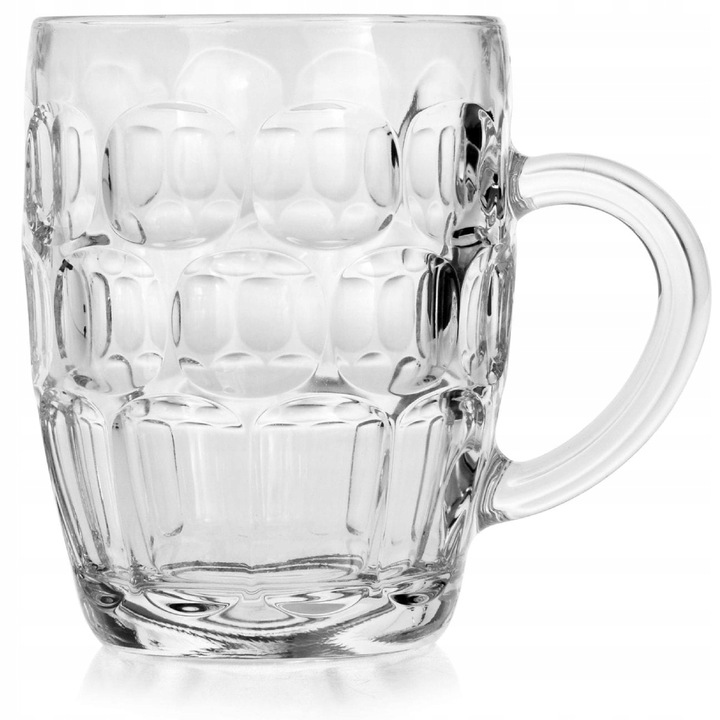 KUFLE DO PIWA 540 ML Z UCHEM SZKLANY KUFEL WYSOKI ZESTAW 6 SZTUK